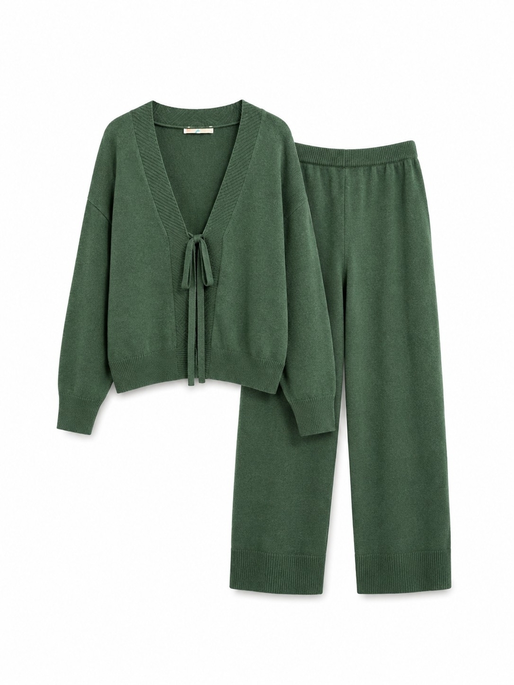 Free People /FP Beach Solar 2-Piece Sweater Set Pine Heather L NWOT Lounge Cardi - Picture 2 of 11